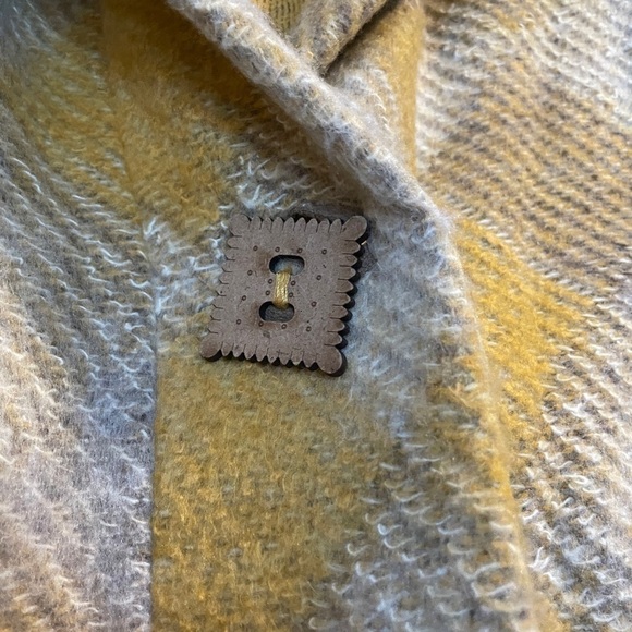 NWOT Soft Surroundings Fall Fling Sweater Jacket Size Petite Small Yellow Gray - Picture 3 of 7